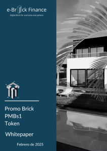 White papper de PromoBrick. Token PBKs1. Primera edici&oacute;n