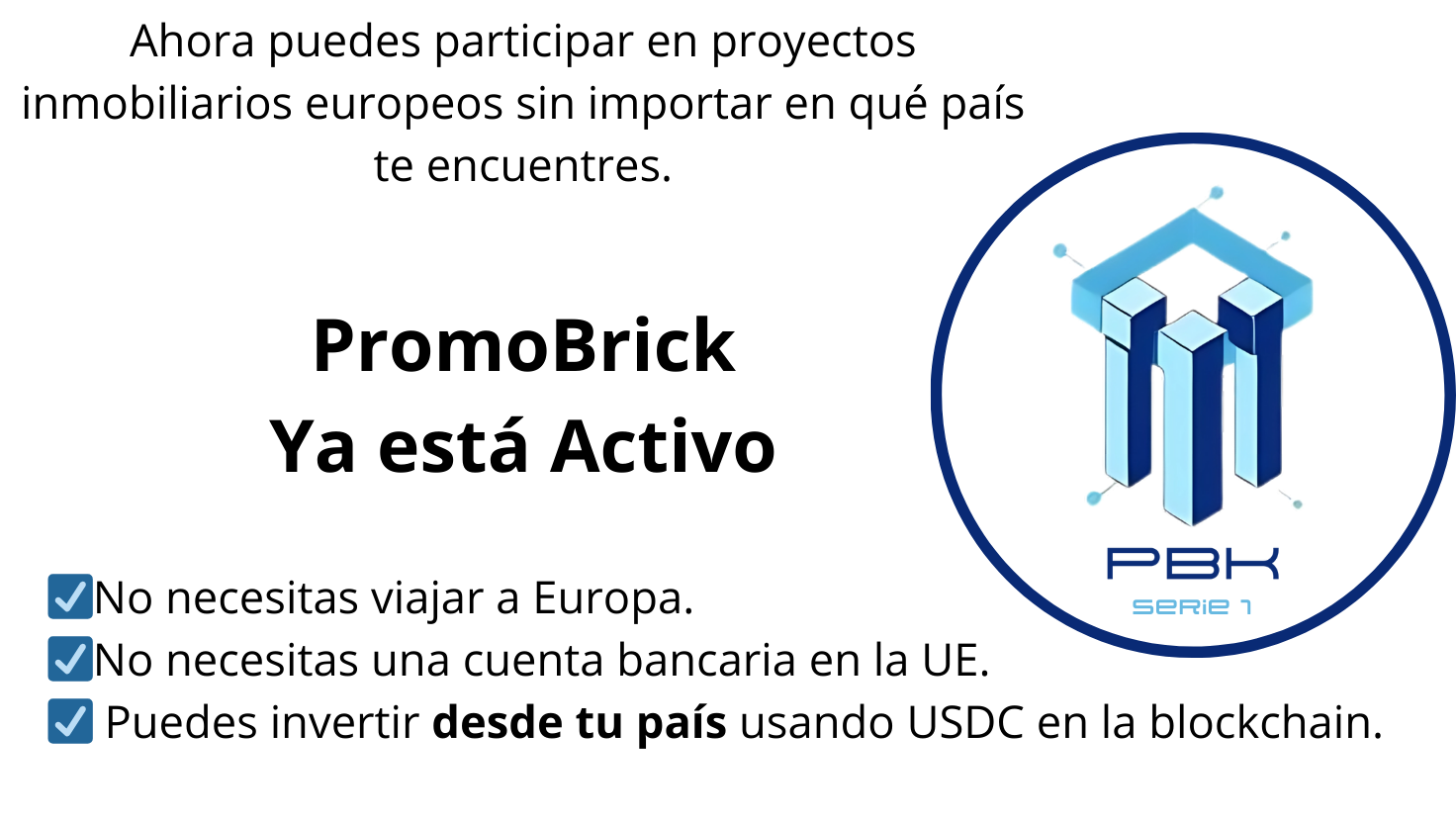 PromoBrick Ya está Activo: Ahora puedes participar en proyectos inmobiliarios europeos sin importar en qué país te encuentres.