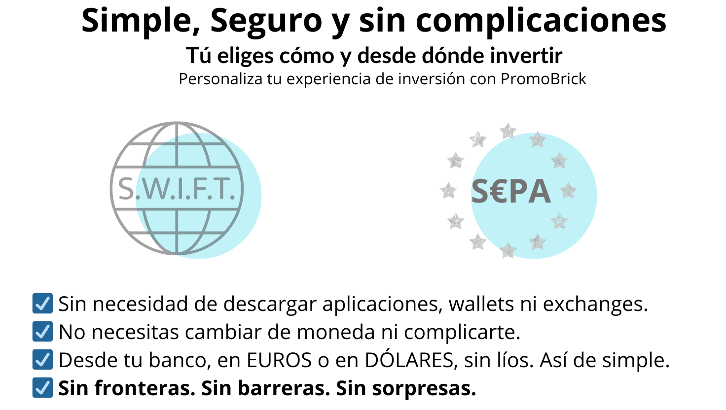 Transfiere desde tu Banco, en Euros o Dólares, como prefieras sin líos ni complicaciones